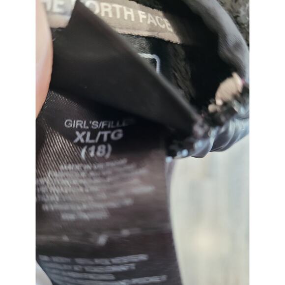 The North Face Osito Black Kids XL Fleece Hooded Full Zip Jacket #3 - Picture 3 of 3